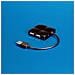 USB 2.0 Notebook Hub 4-ports, 0,12m, Nero, 50 x 50 x 10 mm, 1x USB A 4x USB A (F)  - Foto miniatura 1